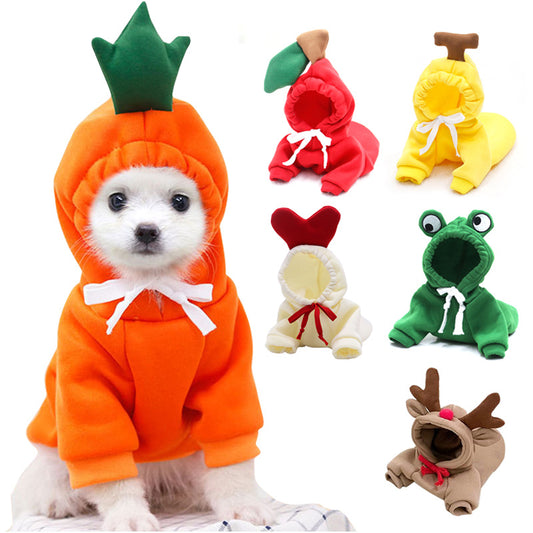 Fruit Hoodie for Small Dogs – Warm Winter Fleece